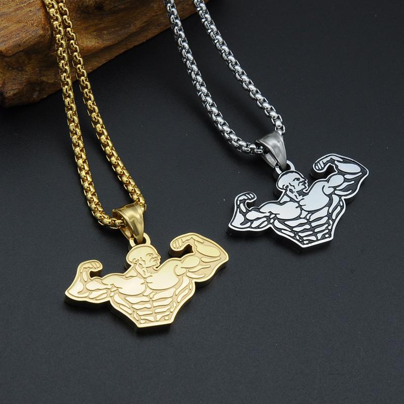 Sports Gym Fitness Pendant Necklaces