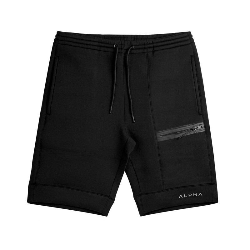 Shorts Sports Running Shorts Men Cotton Zipper Joggers Jogging Sweatpants gym crossfit shorts men Workout Short Pant