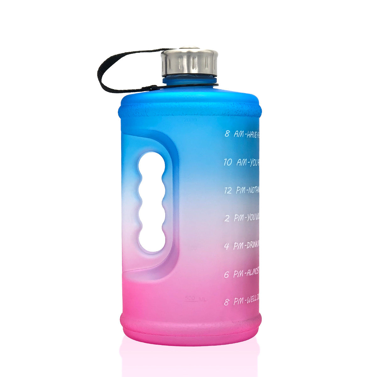 2.2L Sports Water Bottle Gradient Plastic PETG Gym Large Capacity Outdoor Space Cup Water Bottle