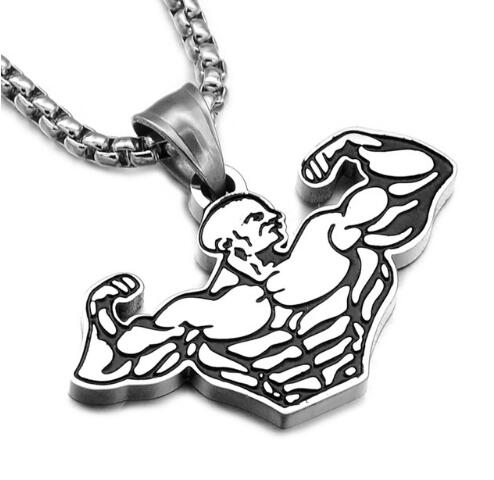 Sports Gym Fitness Pendant Necklaces